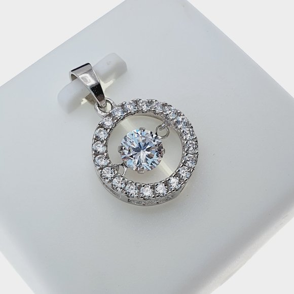 "#925 Sterling Silver Cubic Zircon Pendant for Women/Girls, US925P1132 - Picture 2 of 11